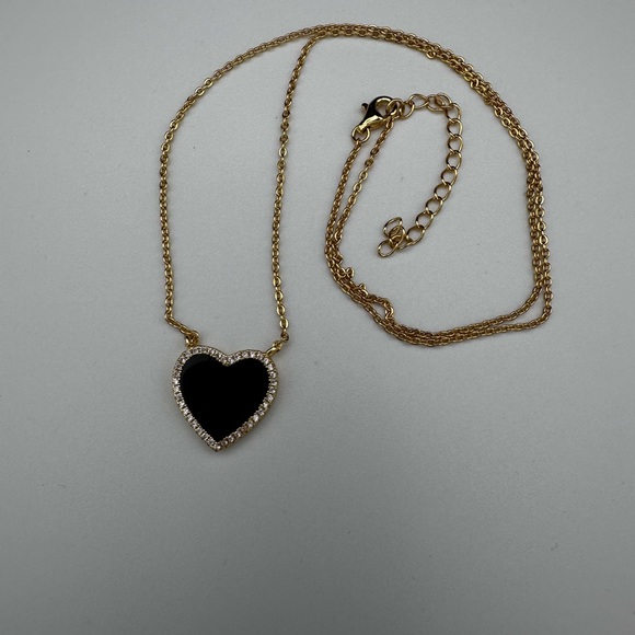 Black Onyx 18K gold plated necklace - Picture 2 of 5